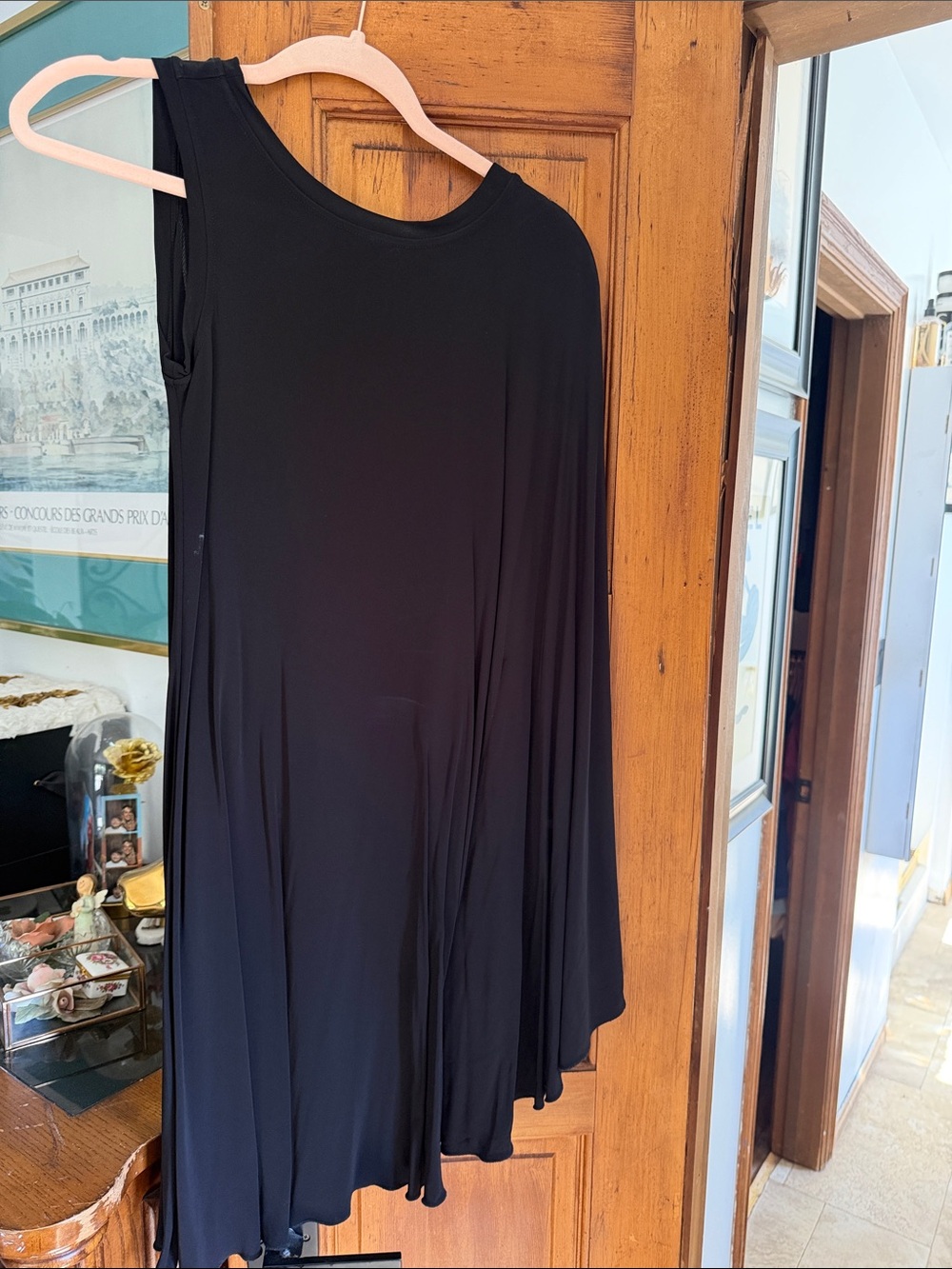 Haute Hippie Black Asymmetrical One-Shoulder Draped Dress
